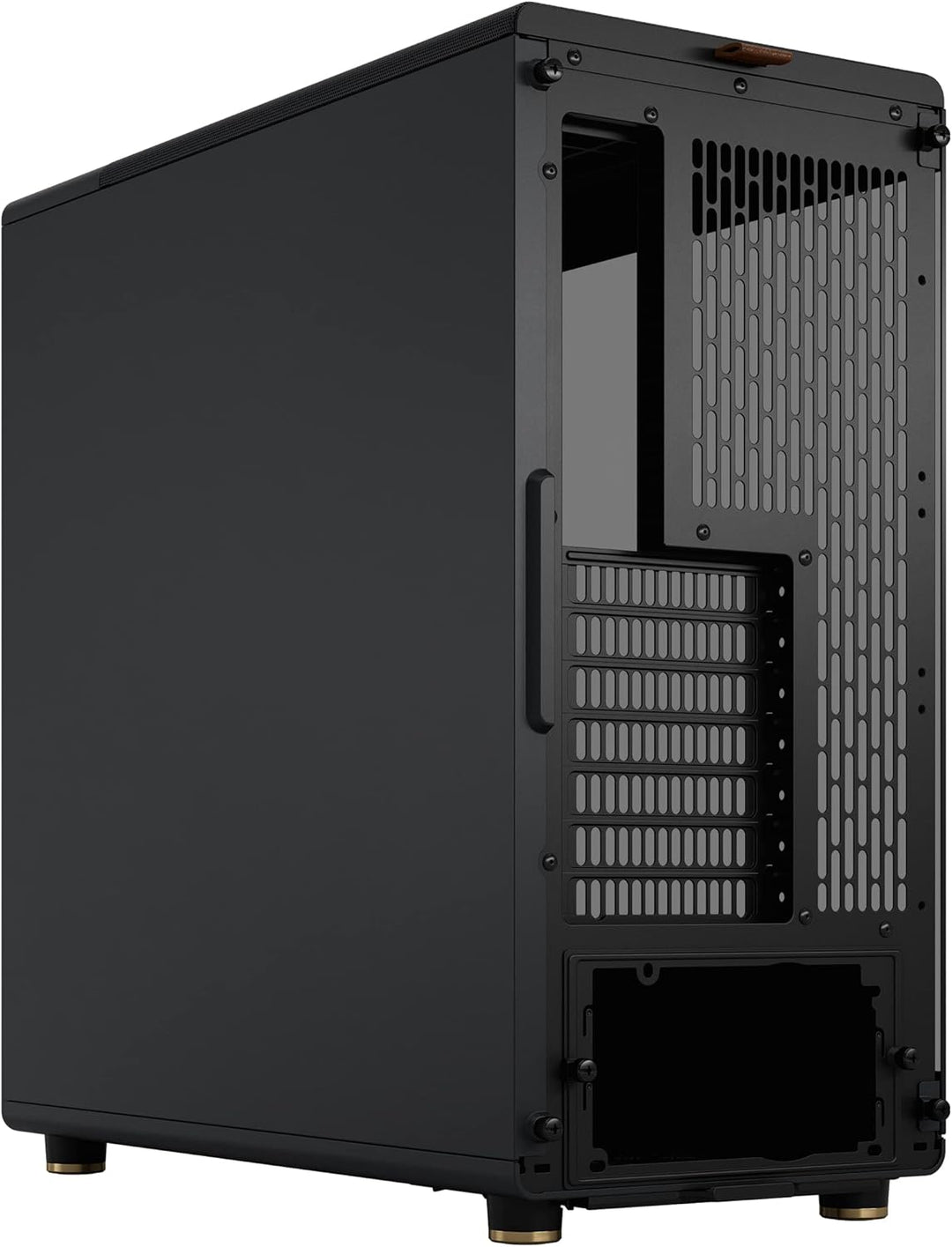 Fractal Design North Charcoal Black Tempered Glass Dark - Wood Walnut front - Glass side panel - Two