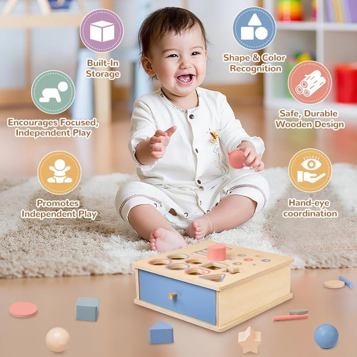 Arbolisse Montessori Spielzeug ab 1 2 3 Jahr, Holzspielzeug Kinder Farbe Sortierspiel Baby Spielzeug