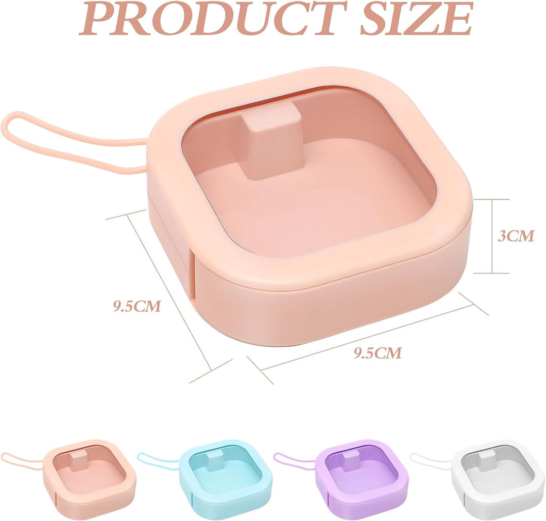RANJIMA Haargummi Organizer Box,4 Stück Kleine Aufbewahrungsboxen,Tragbarer Hair Tie Organizer, Mini
