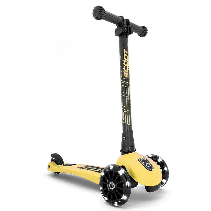Scoot & Ride Highwaykick 3 LED Scooter Roller Kunststoff/Metall Lemon, Masse: ca. 55cm x 15cm x 24cm