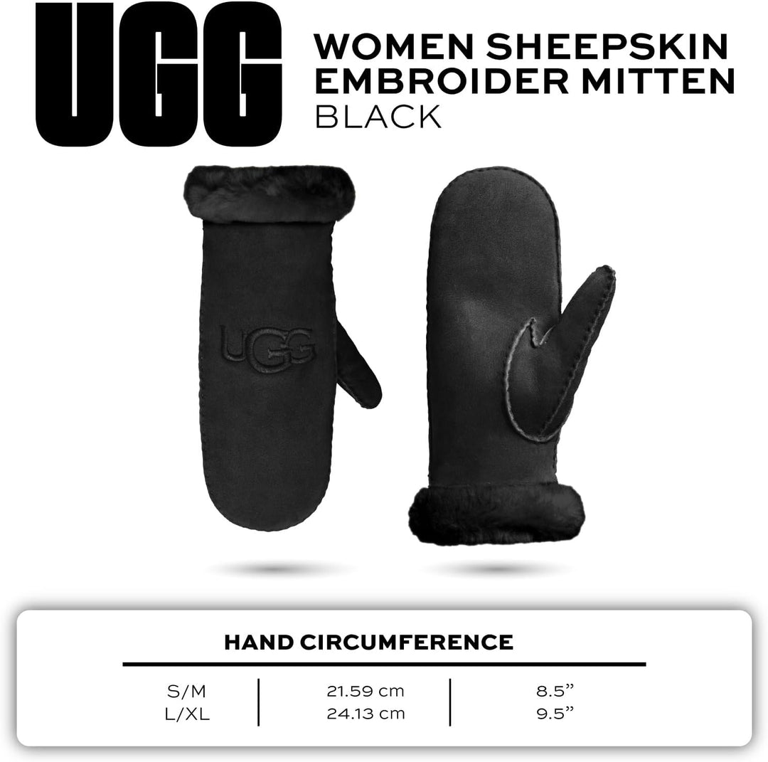UGG Shearling Embroider Fäustling 2022 Chestnut L-XL Schwarz, L-XL Schwarz