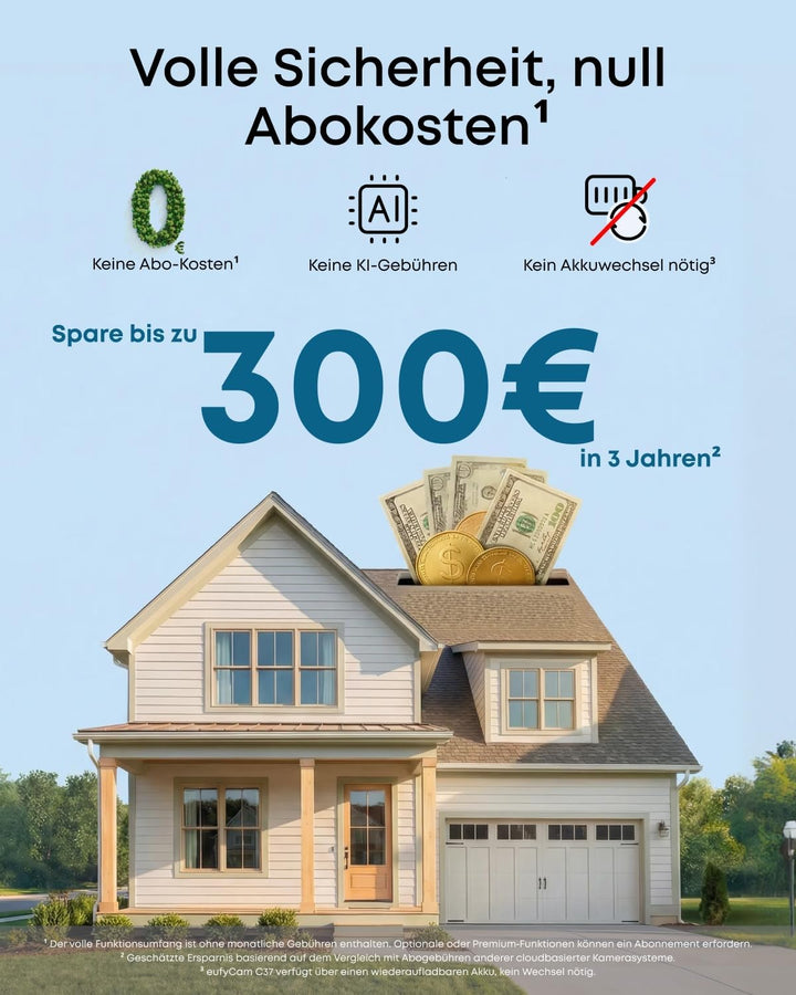 eufyCam C37 8-Kamera-Set, Überwachungskamera Aussen, Farbnachtsicht, Solar | ohne Abo, HomeBase Mini