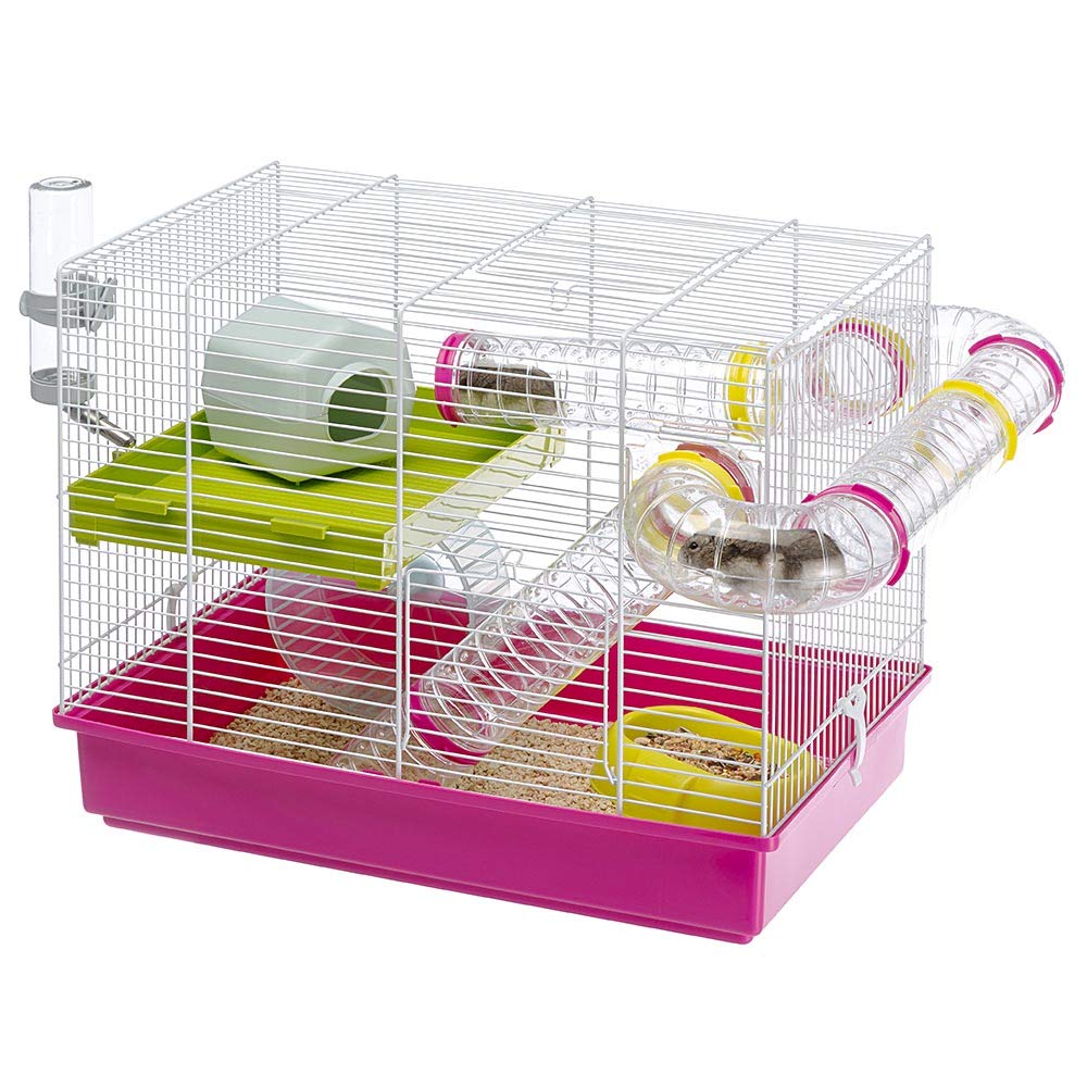 Ferplast Hamsterkäfig, laura Nagerkäfig, Kleintierkäfig, Hamsterzubehör inklusive, 46 x 30 x h 38 cm