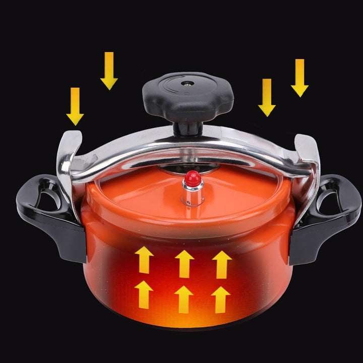 Schnellkochtopf, Doppelboden-Druckdosenbehälter aus Aluminiumlegierung, Leicht zu öffnender und zu S