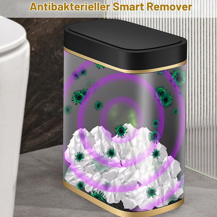 Mülleimer 8l, Smart Sensor Mülleimer Küche mit Deckel, Kosmetikeimer, Mülleimer Bad, Geruchsdicht &amp;