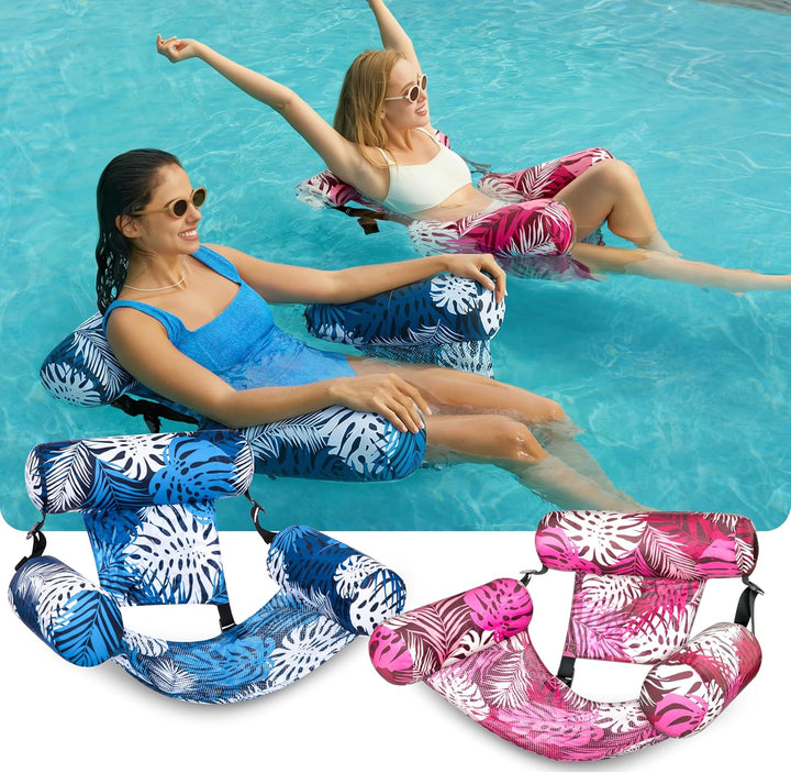 SLOOSH Aufblasbare Luftmatratze Pool für Erwachsene, 2er schwimmende Pool-Flösse, aufblasbare Pool-N