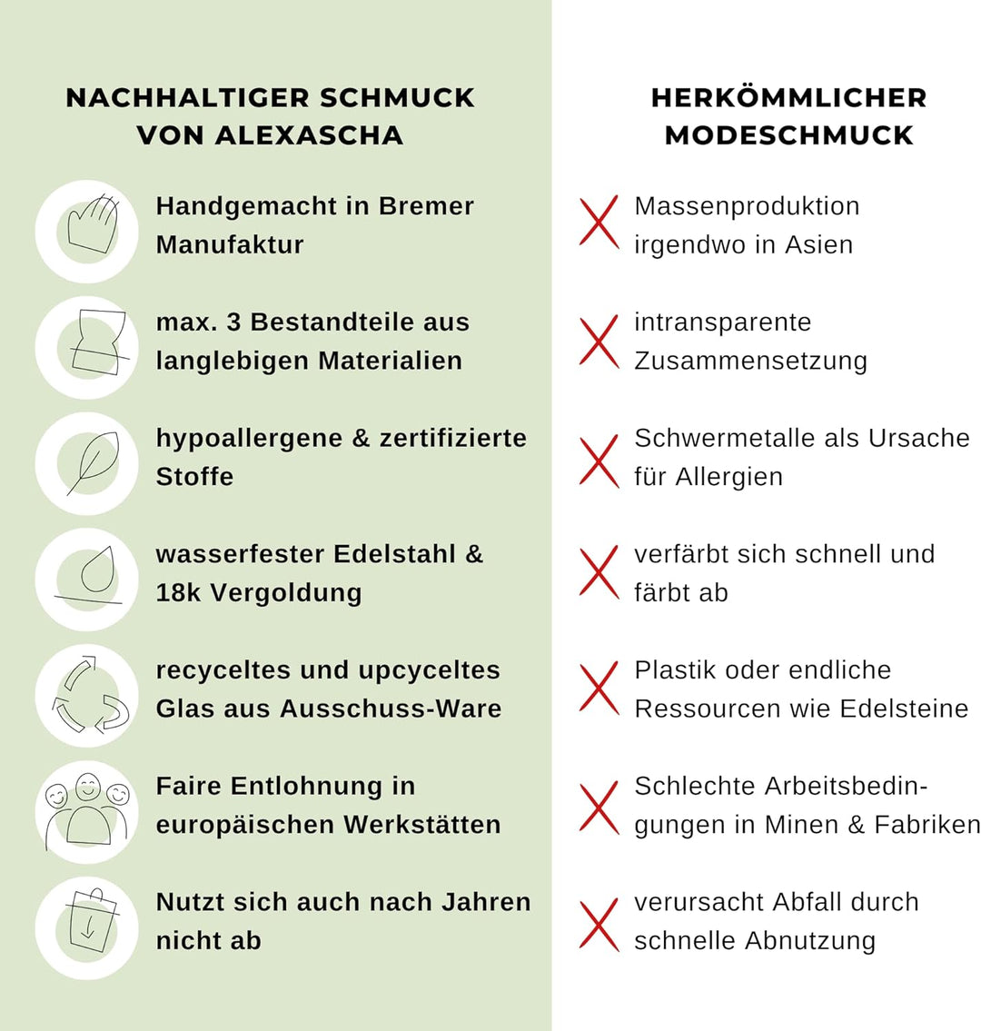 Hängende Ohrringe grasgrün • Nickelfreie Ohrhänger Silber • Hängeohrringe mit Verschluss • Nachhalti