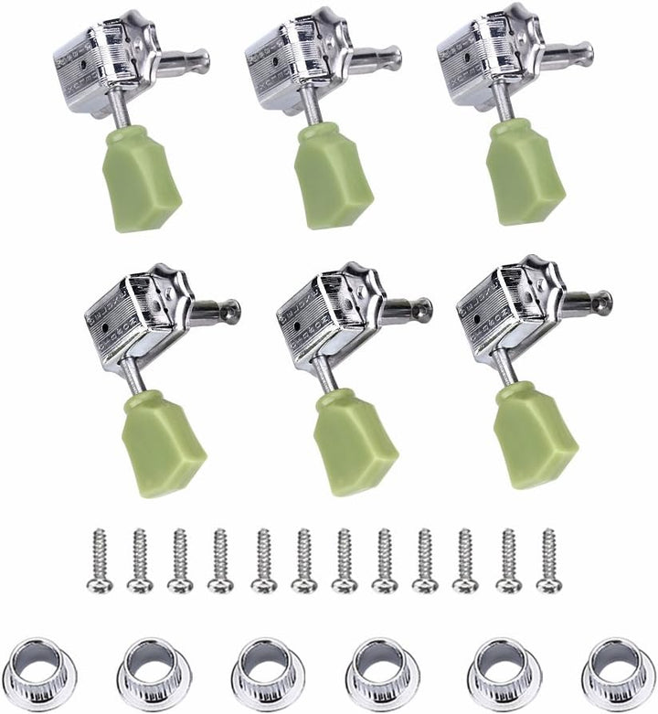 VGEBY1 Stimmwirbel, 3R 3L Gitarrensaite Stimmwirbel Gitarren Mechaniken Knöpfe für Akustik- oder E-G
