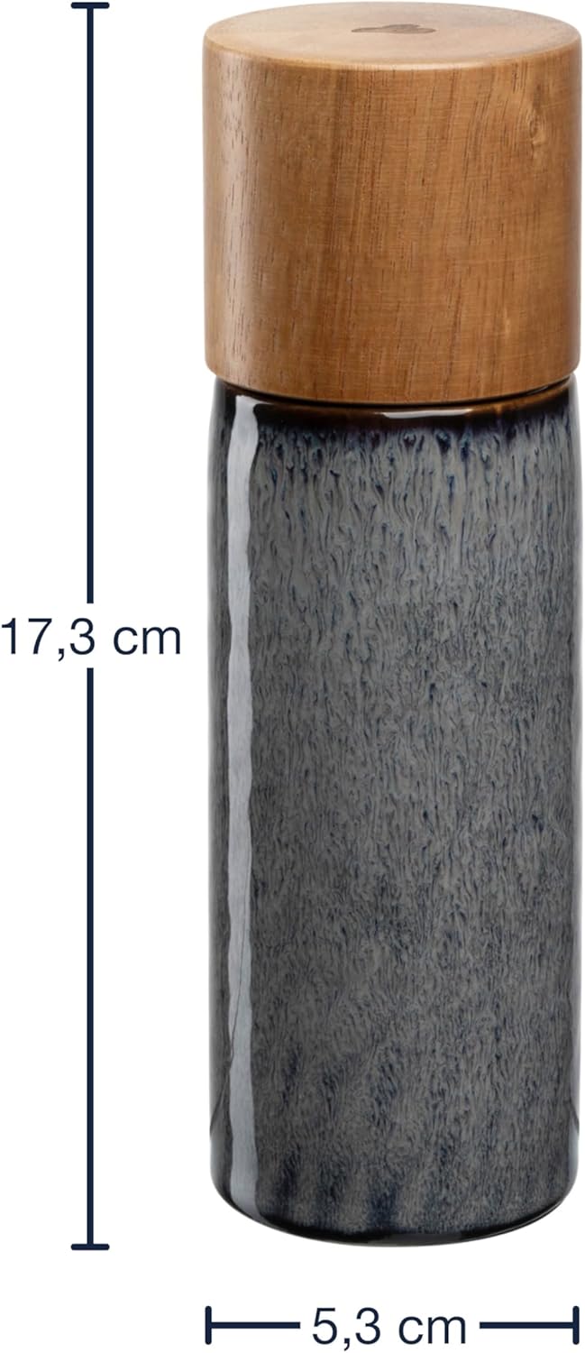 LEONARDO HOME Matera Gewürzmühle, 1 Stück, Pfefferstreuer mit Keramikmahlwerk, zeitloser Salzstreuer