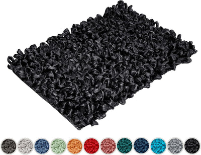 Lashuma Badteppiche für Fussbodenheizung Farbe: Schwarz kleine Badmatte Grösse: 50x70 cm 50x70 cm Sc