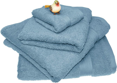 Lashuma Badehandtuch Herren Linz, Saunatuch Blau - Taubenblau, saugstarkes Strandtuch 70x200 70 x 20