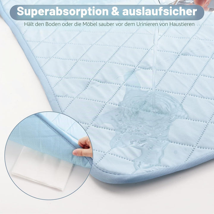 2pcs Urinunterlage Matte 70x100CM, Kühlmatte für Hunde, Pet Cooling Mat Waschbar, wasserdicht Urinie