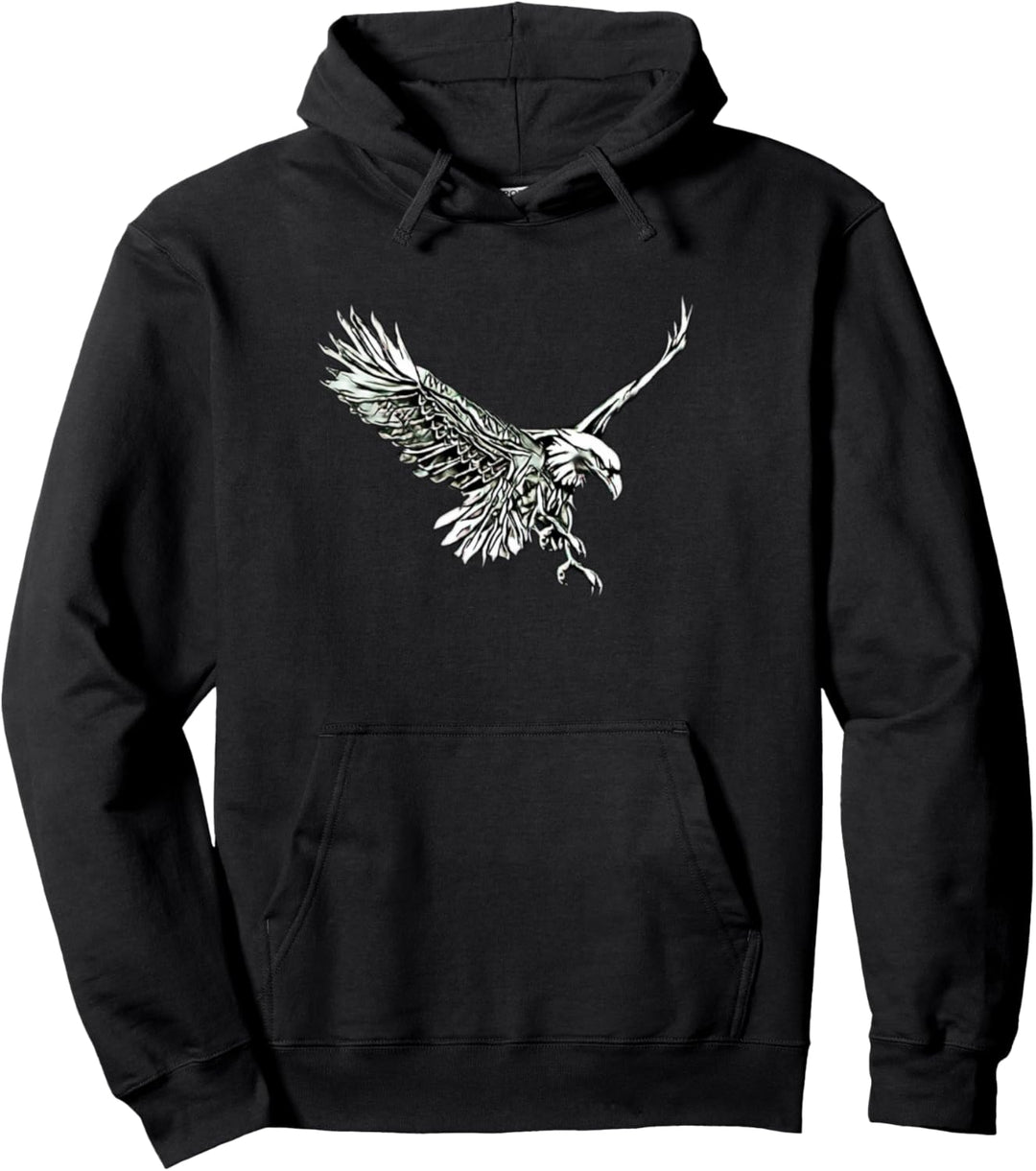 Adler Motiv Raubvogel Pullover Hoodie