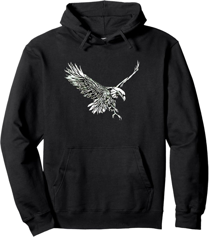 Adler Motiv Raubvogel Pullover Hoodie