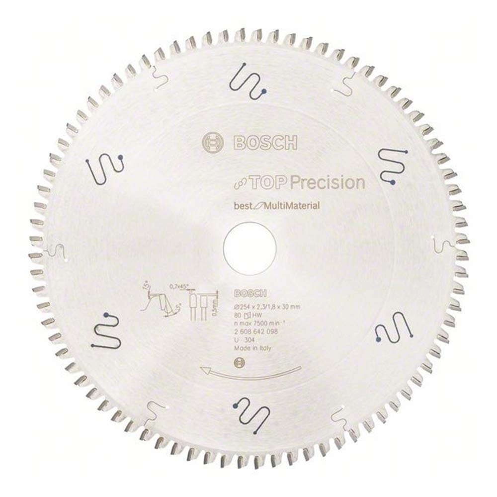 Bosch Professional 2608642098 Kreissägeblatt Best for Multi 254 x 30 x 2.3 mm Z80TR, 254 x 30 x 2.3