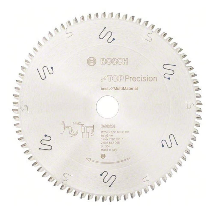 Bosch Professional 2608642098 Kreissägeblatt Best for Multi 254 x 30 x 2.3 mm Z80TR, 254 x 30 x 2.3