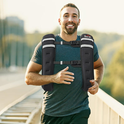 HOMCOM Gewichtsweste Weight Vest verstellbar für Gewicht Tranning Krafttrainning Mann/Frau Oxford-Ge