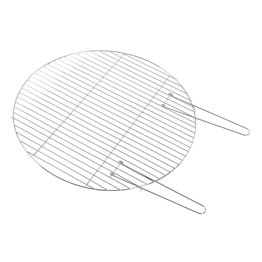 Homescapes abnehmbarer Grillrost mit Handgriffen, für Feuerschalen, 60cm Durchmesser Silber