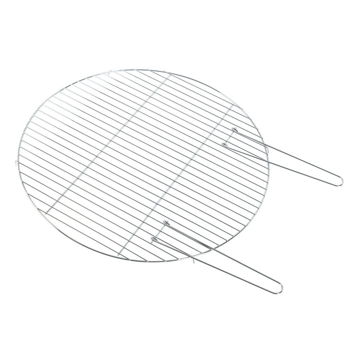 Homescapes abnehmbarer Grillrost mit Handgriffen, für Feuerschalen, 60cm Durchmesser Silber