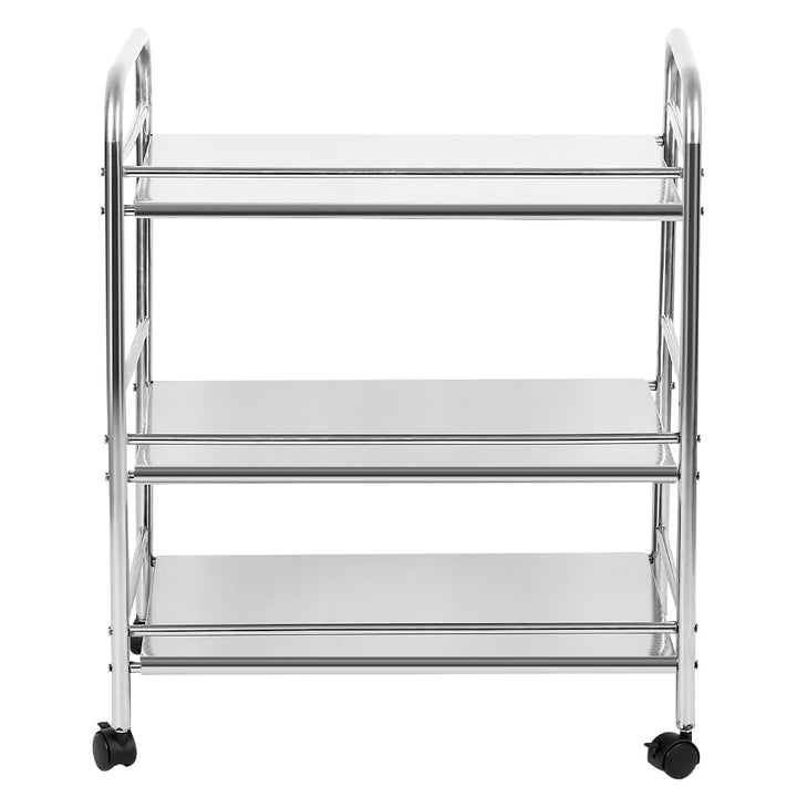 LANTUS Aufbewahrungsregal mit drei Ebenen mit Griff, Küchenwagen aus Metall, Küchenwagen mit 3 Ebene