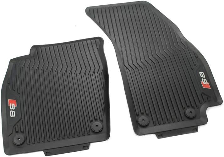 Audi 4N1061221A041 Gummi Fussmatten vorn 2X Gummimatten Allwettermatten schwarz, mit S8 Schriftzug