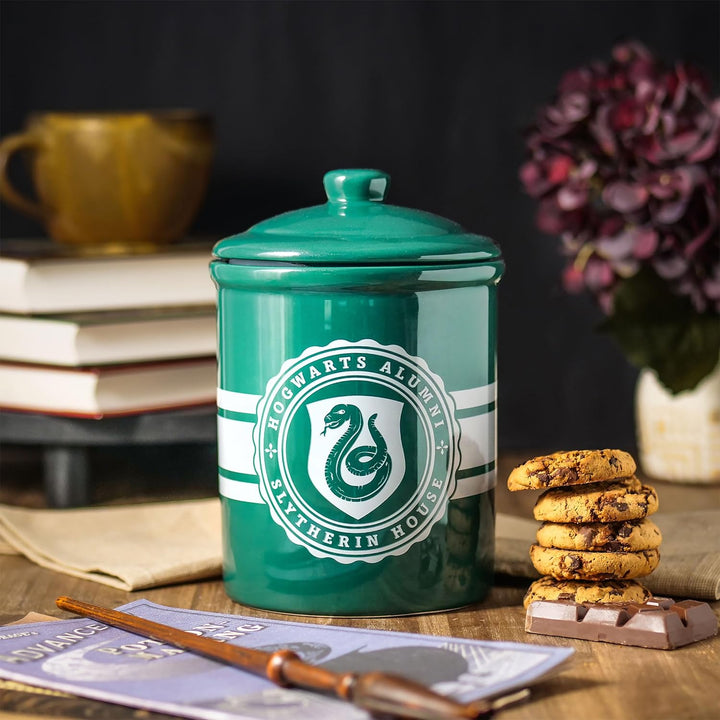 Elbenwald Harry Potter Hogwarts Alumni Keksdose Slytherin - 2,5 x 21,5 x 12,5 cm - mit Schlangen Wap