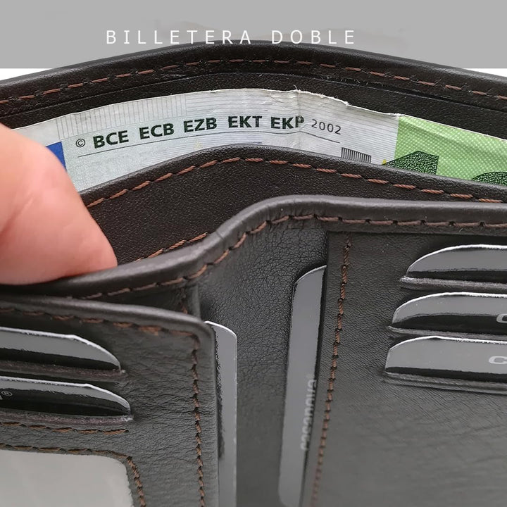 Vertikale Herren-Geldbörse | Ubrique-Haut | Geldbörse und Kartenhalter | Handgefertigt | RFID | 1007