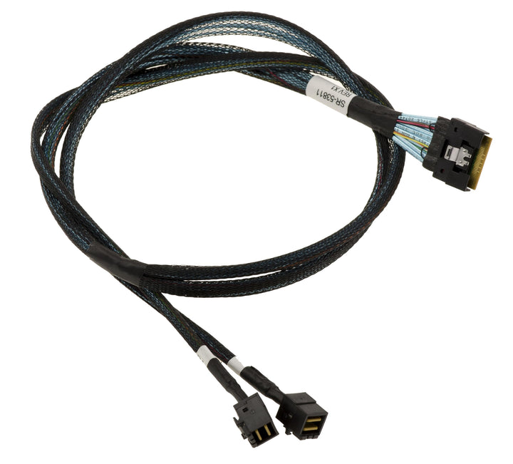 KALEA-INFORMATIQUE PCIe 4.0 Kabelkabel mit Slim SAS SFF-8654 8i 74 Pin Anschlüssen an 2x SFF-8643 Lä