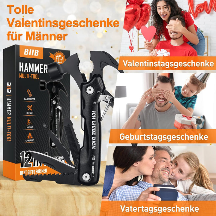 BIIB Geschenk Valentinstag für Ihn, 12 in 1 Multitool Gadgets für Männergeschenke, Valentinstag Gesc