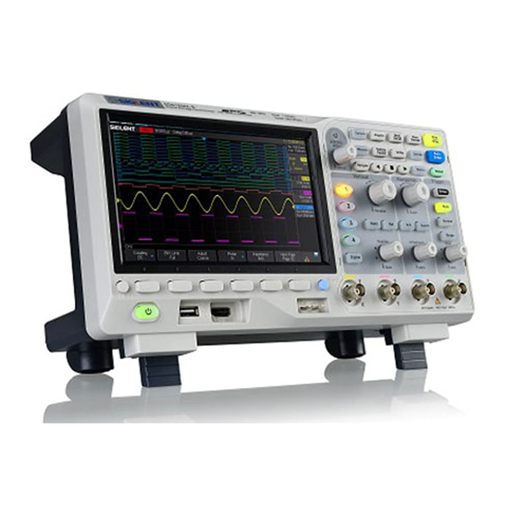 Siglent SDS1104X-E Digitales Oszilloskop, 100 MHz, 4 Kanäle, Standard-Decoder. Single, Single