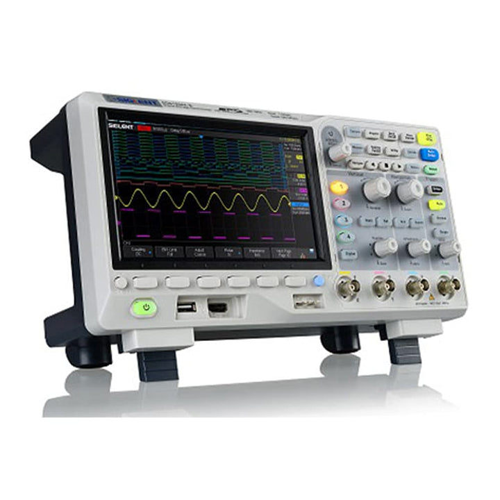 Siglent SDS1104X-E Digitales Oszilloskop, 100 MHz, 4 Kanäle, Standard-Decoder. Single, Single