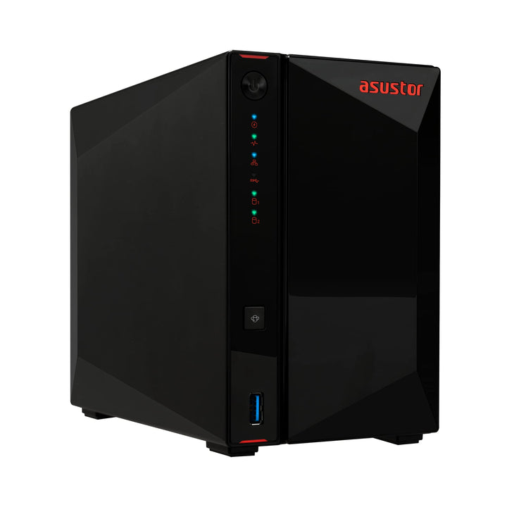 Asustor AS5202T Nimbustor 2 Bay NAS - Netzwerkspeicher Gehäuse, Dual Core 2,0GHz CPU, 2GB DDR4, gami