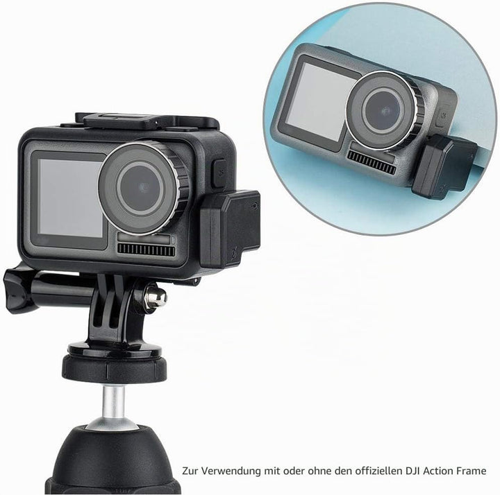 JJC 3,5 mm/USB-C Adapter für DJI Osmo Action Kamera, 3,5mm Mikrofon TRS Stecker für Externes Mikrofo
