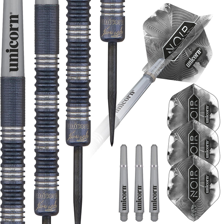 Unicorn Dartpfeile-Set mit Stahlspitze, James The Machine Wade, 90% Wolfram, 20 g, 21 g, 22 g, 23 g