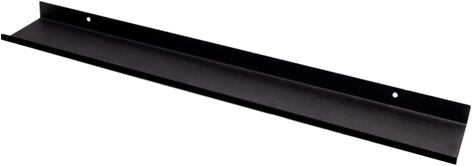 MILUKA Wandregal Schwarz Metall | Regal Wand 110 cm Long | Wandboards, Für Dekos, Bilderrahmen, Buch