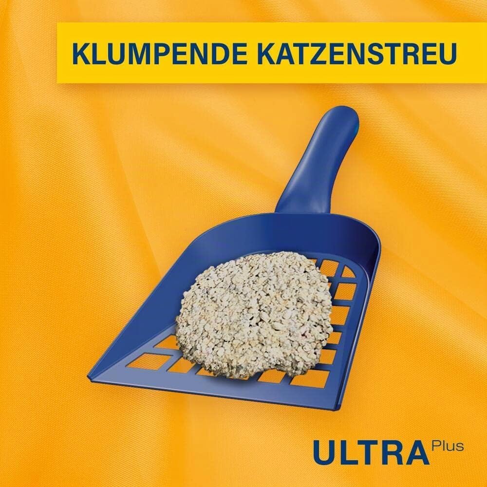 CATSAN Ultra Plus – Katzenstreu aus feinen natürlichen Tonkörnchen – 1 x 5 Liter, 5 L