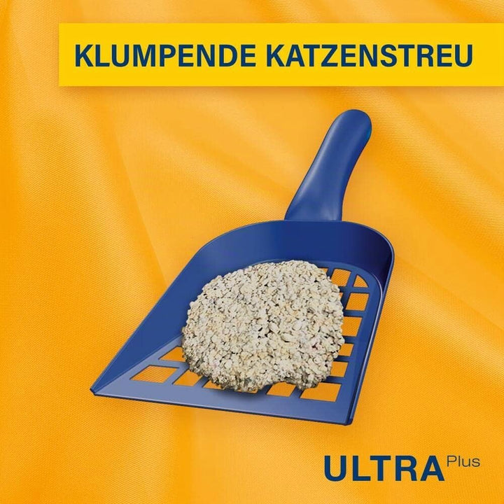CATSAN Ultra Plus – Katzenstreu aus feinen natürlichen Tonkörnchen – 1 x 5 Liter, 5 L