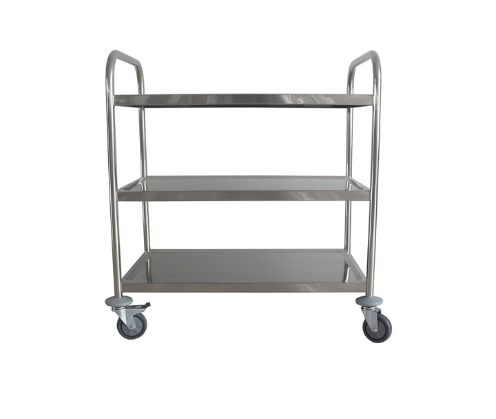 IQE - Industrial Quality Equipment EWH-300 Edelstahlservierwagen, 3 Etagen, 150 kg Tragfähigkeit, 84