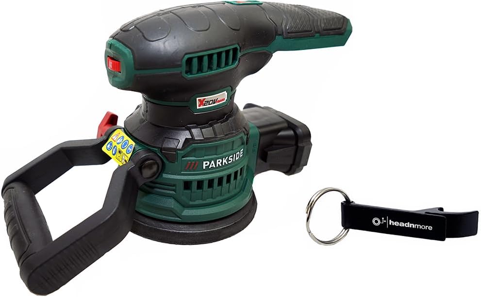 HEADNMORE® Bundle mit dem PARKSIDE® 20V Akku Exzenterschleifer PAEXS 20-Li B2 und dem HEADNMORE® Fla