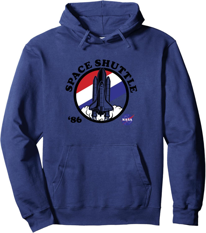 NASA Space Camp Red White Blue '86 Badge Pullover Hoodie