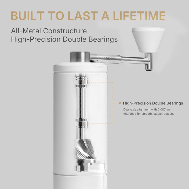 Timemore C5 PRO Handkaffeemühle - 42mm Edelstahl-Mahlwerk, 48 verstellbare Stufen, Handkaffeemühle m