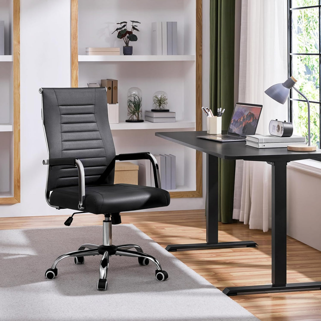 Yaheetech Bürostuhl ergonomischer Schreibtischstuhl mit Armlehnen, Chefsessel Computerstuhl hoher Rü