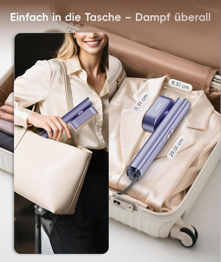 Dampfglätter für Kleidung, Handheld 100-240V Dual Voltage Travel Dampfglätter, 1000W und 120ML Wasse