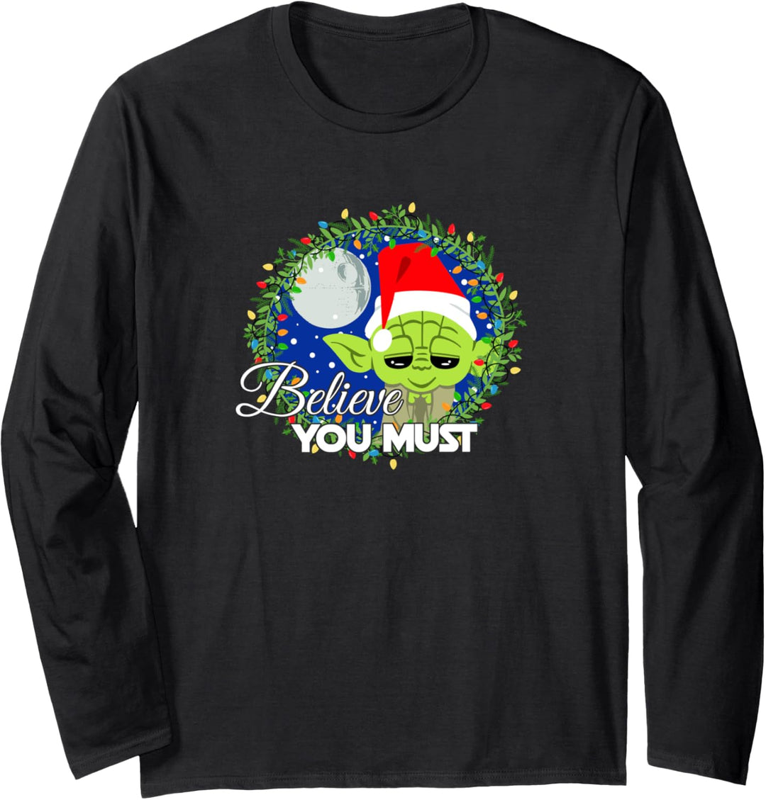 Star Wars Yoda Santa Believe You Must Weihnachten Reef Langarmshirt