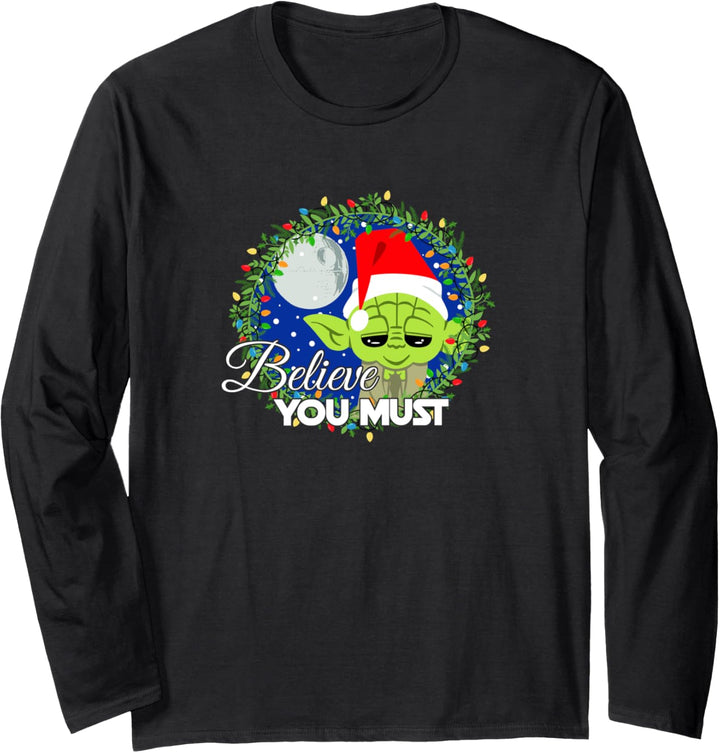Star Wars Yoda Santa Believe You Must Weihnachten Reef Langarmshirt