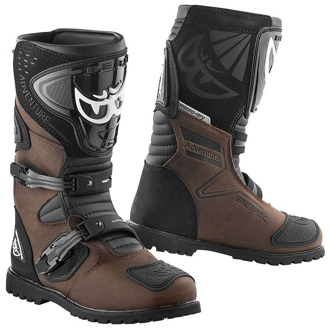 Berik All Terrain Adventure wasserdichte Motorradstiefel 40 EU Braun, 40 EU Braun