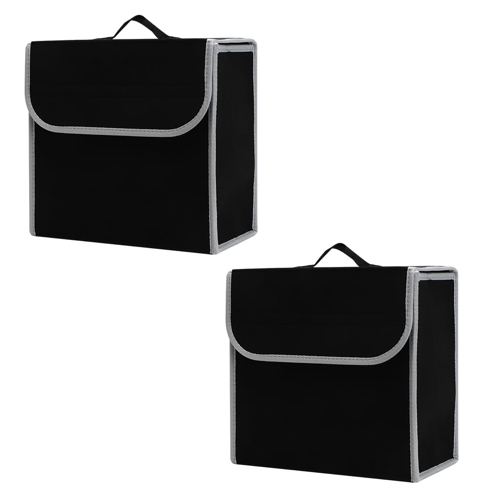 Auto Organizer Toolbag Kofferraum mit Klett Fixierung - 2 Stück Kofferraumtasche für Werkzeug & Auto