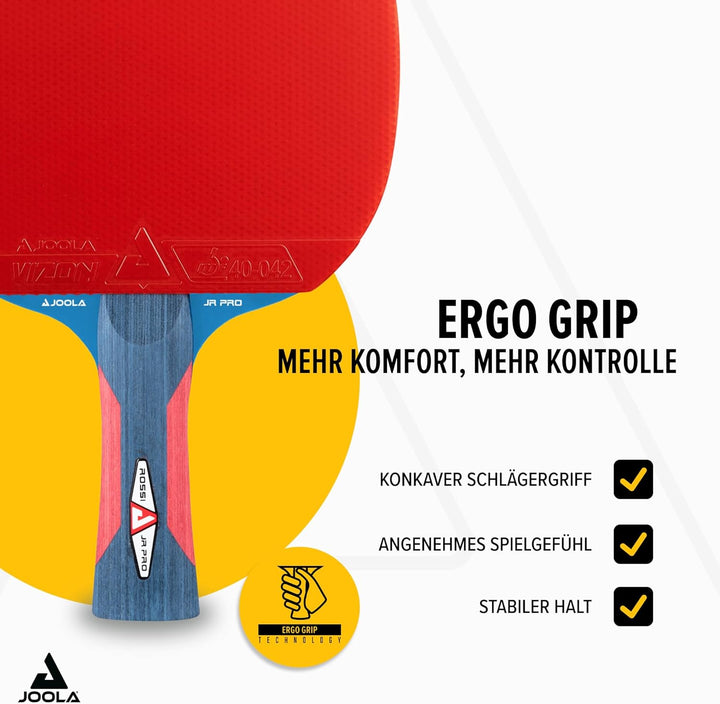 JOOLA Tischtennisschläger Rosskopf Junior Pro ITTF genehmigter Kinder Wettkampf Tischtennis-Schläger