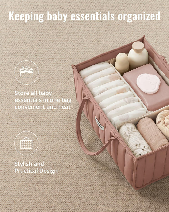 Blissful Diary Baby-Windel-Caddy Organizer, Babyparty-Korb für Mädchen und Jungen, Geschenk für Neug