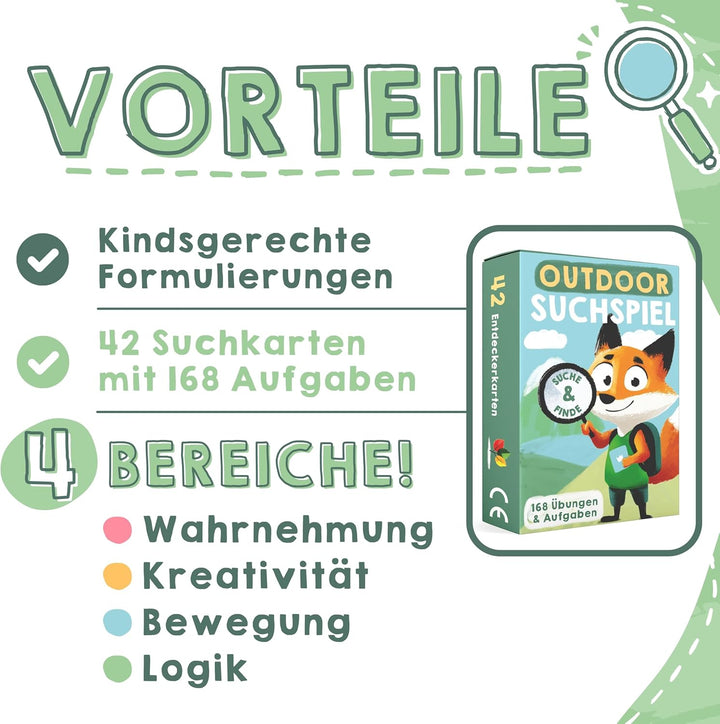 TWIVEE - Schatzsuchekarten - Finde es Suchspiel - Gefunden Outdoor Suchspiel Kinder - Spiele ab 3, 4